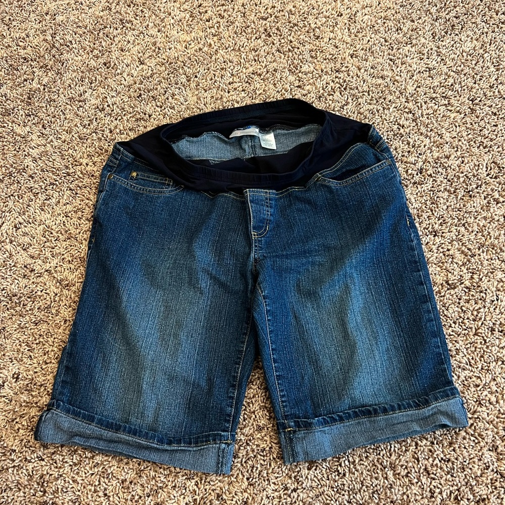 Maternity, Denim, Knee Length Shorts